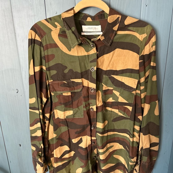 ZARA Camouflage Button Down Shirt | Size Medium - Picture 1 of 7
